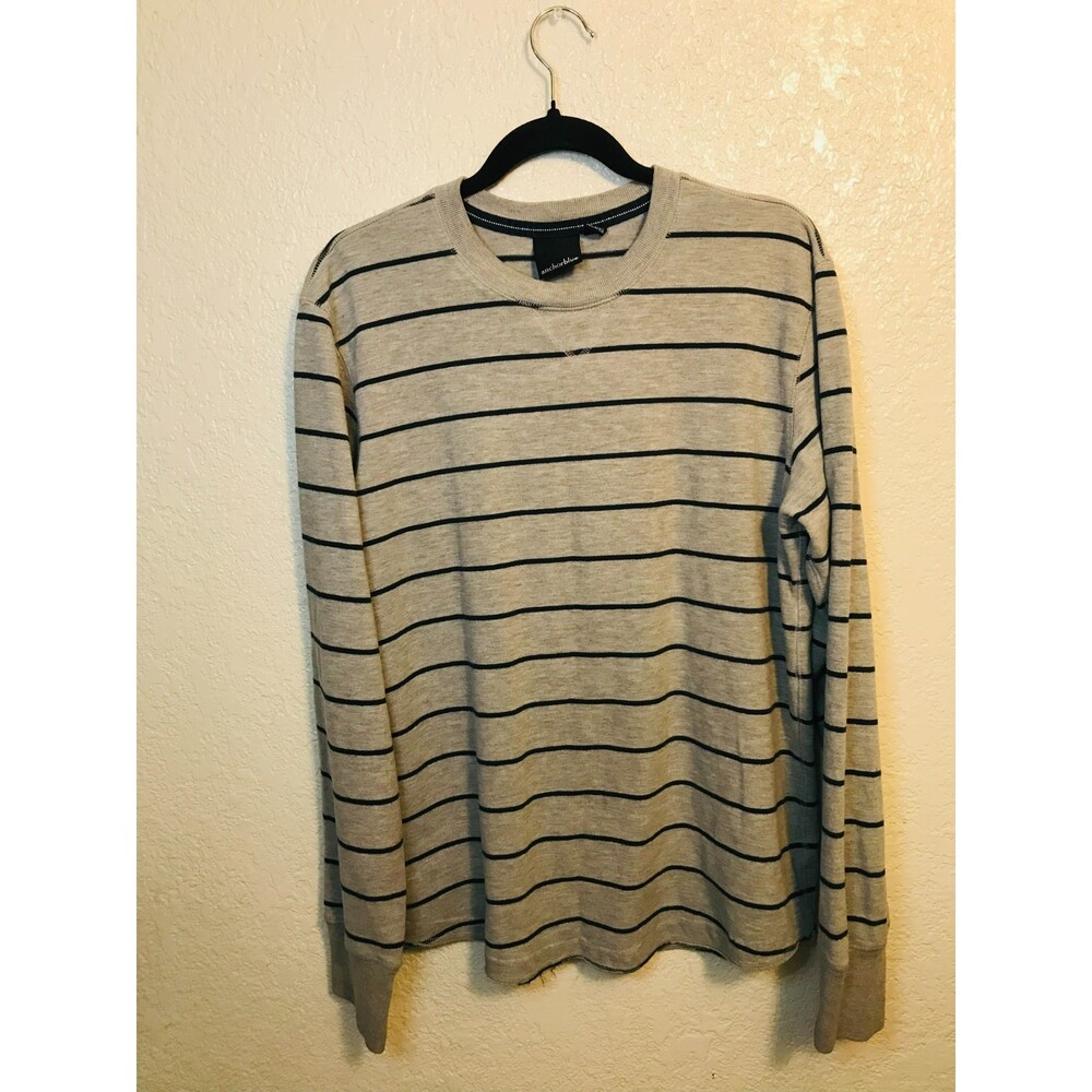 Anchor Blue Long Sleeved Lightweight Sweatshirt, Size L